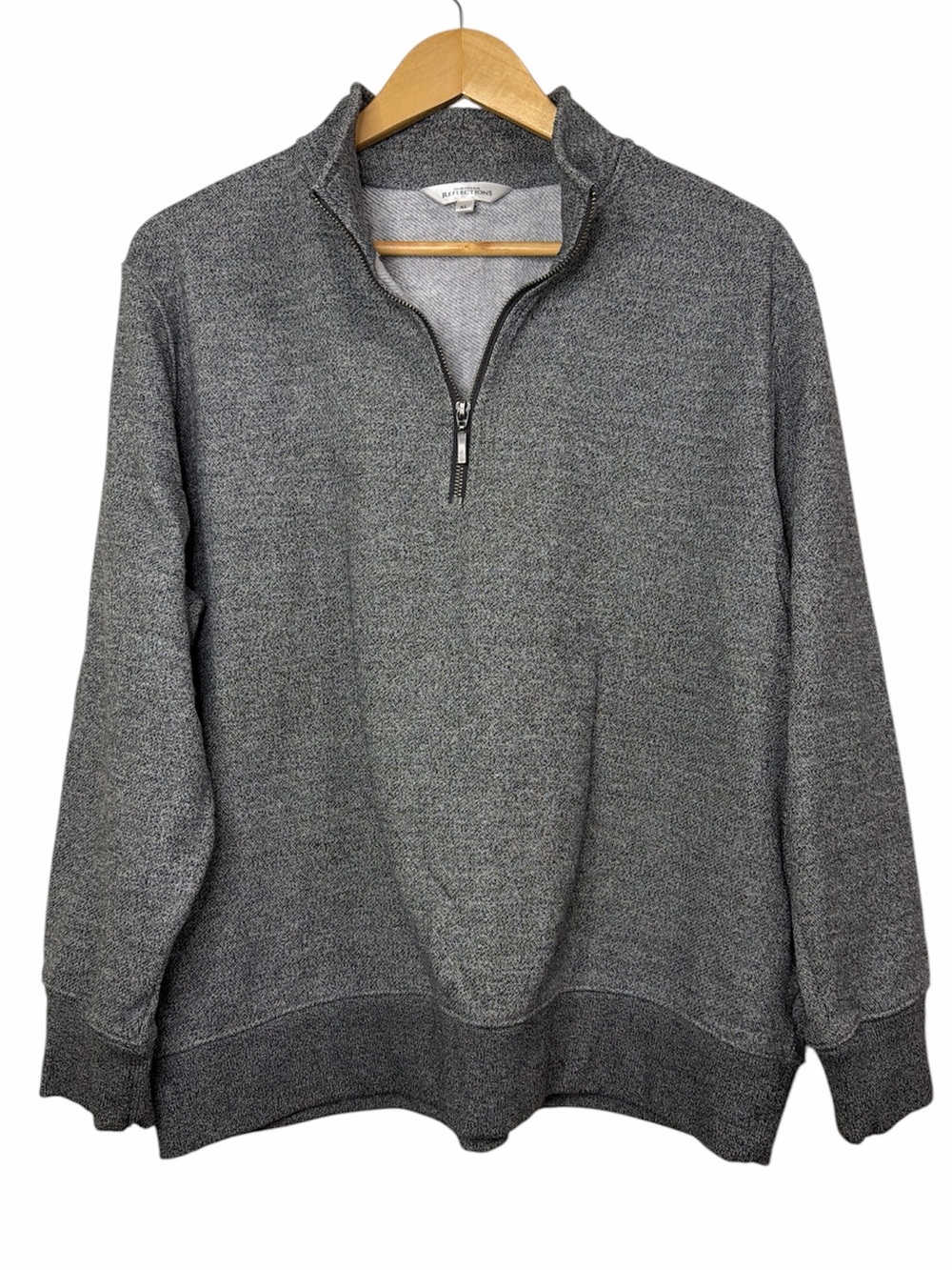 Northern Reflections Grey Marl Quarter Zip Sweatshirt XL